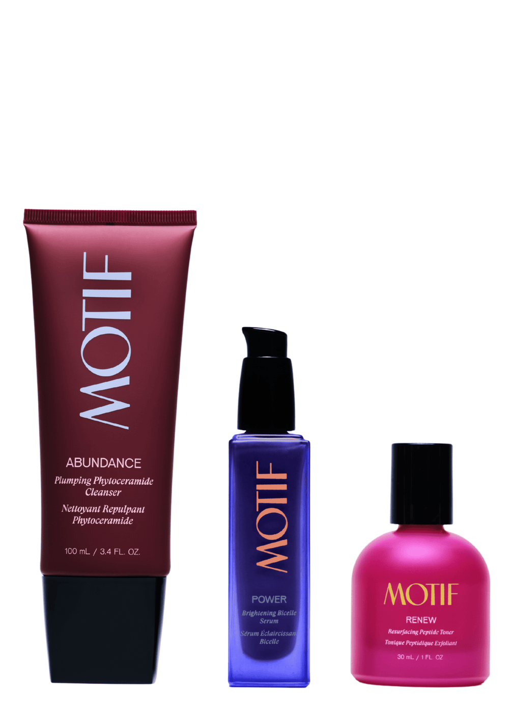  Abundance Cleanser, Renew Toner & Power Serum 