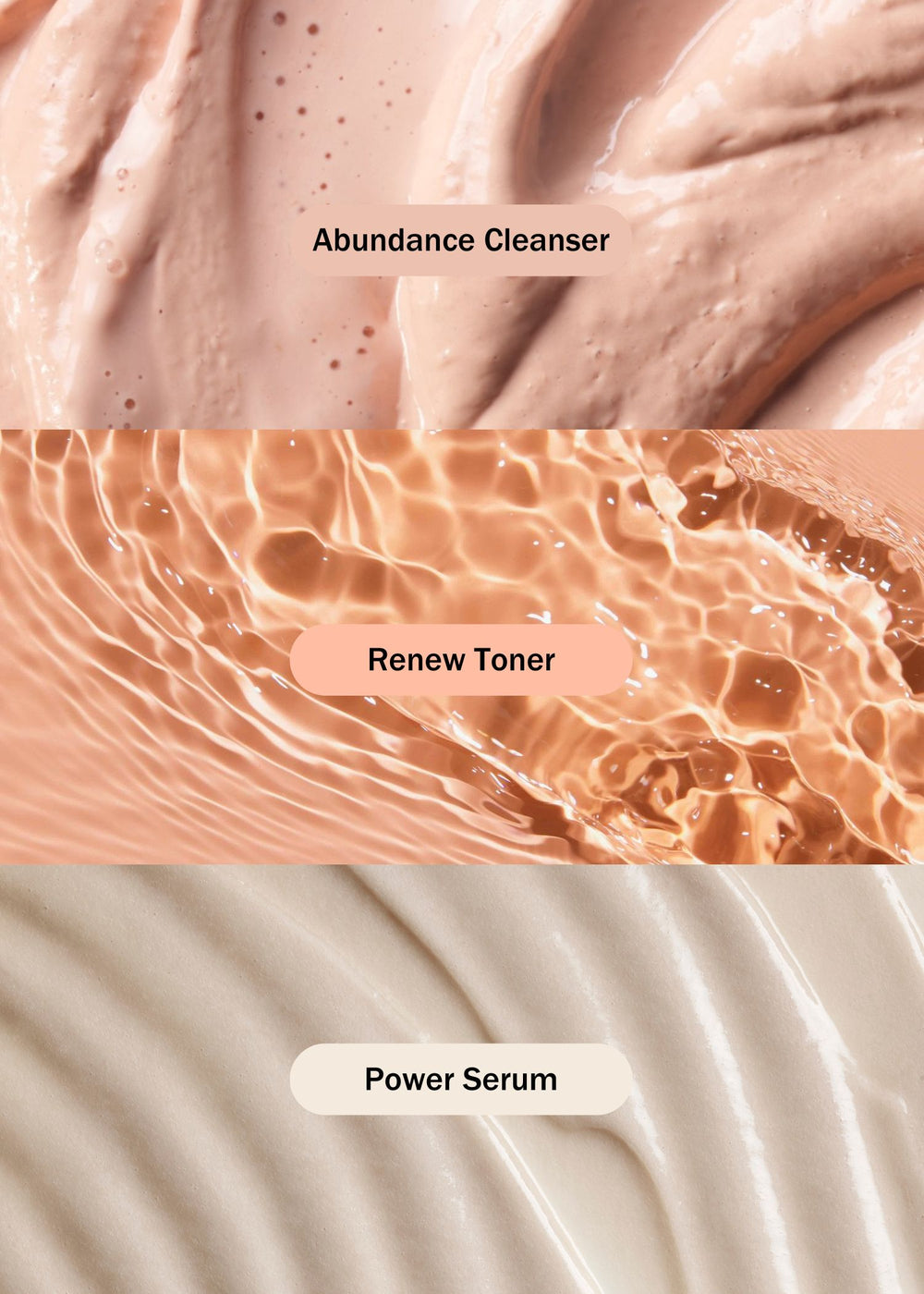  Abundance Cleanser, Renew Toner & Power Serum 