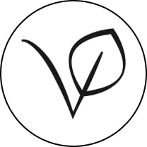 Hand-drawn icon of the letter V to represent vegan and animal-free skincare products